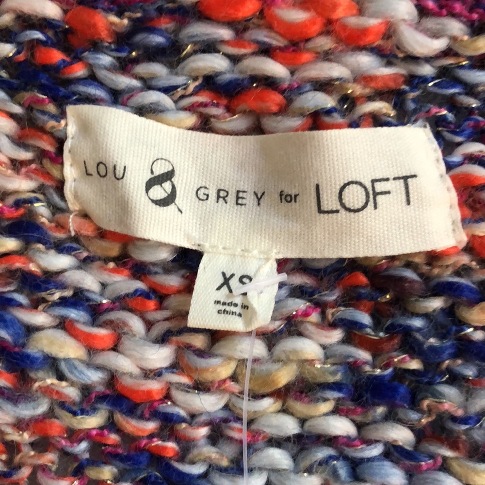 Lou & Grey for LOFT NWT Multicolor Chunky Knit Sweater 😍 - Picture 5 of 8